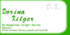 dorina kilger business card